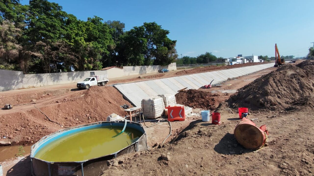 Precaución por trabajos en el Dren Bacurimí