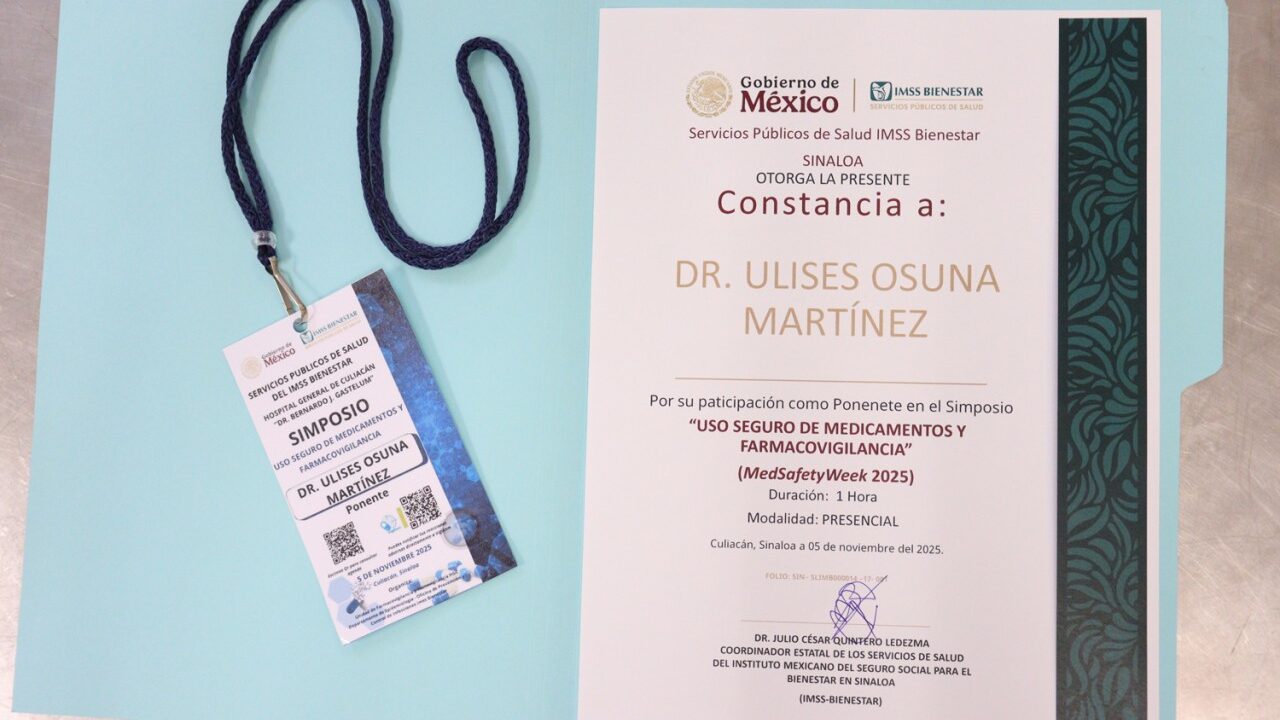 Investigador de la UAS brinda conferencia en el MedSafetyWeek 2025