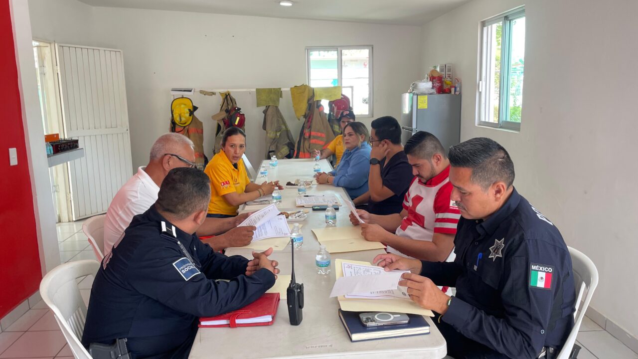 Realizan reunión operativa para el Primer Simulacro Nacional 2026 en Juan José Ríos
