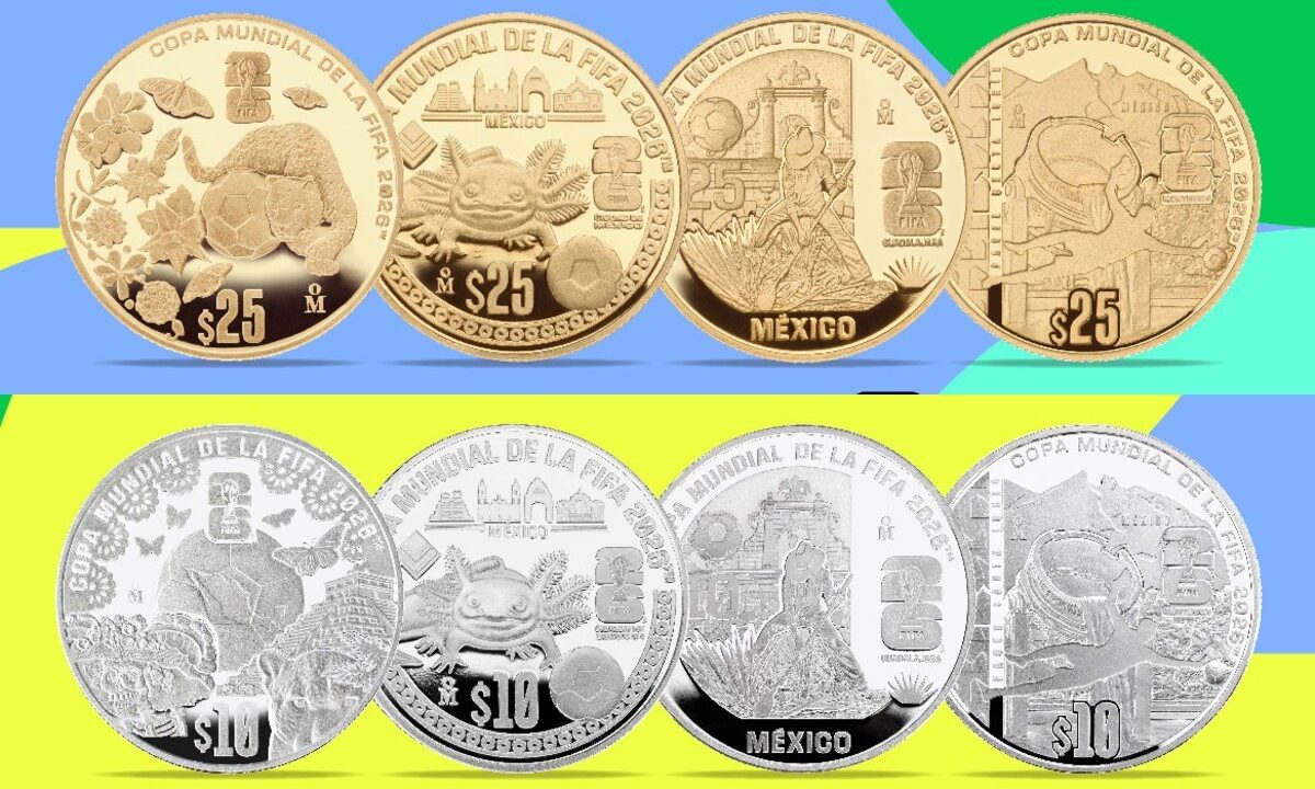 Banxico lanza monedas conmemorativas del Mundial 2026; habrá piezas de $20, plata y oro