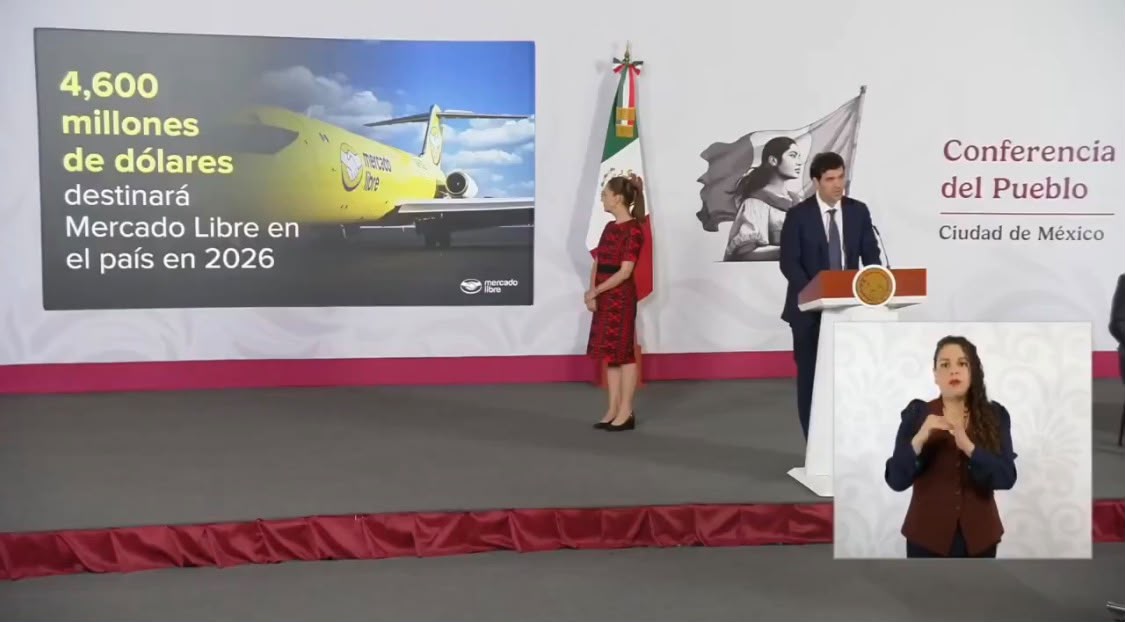 Mercado Libre invertirá 4 mil 600 millones de dólares en México durante 2026