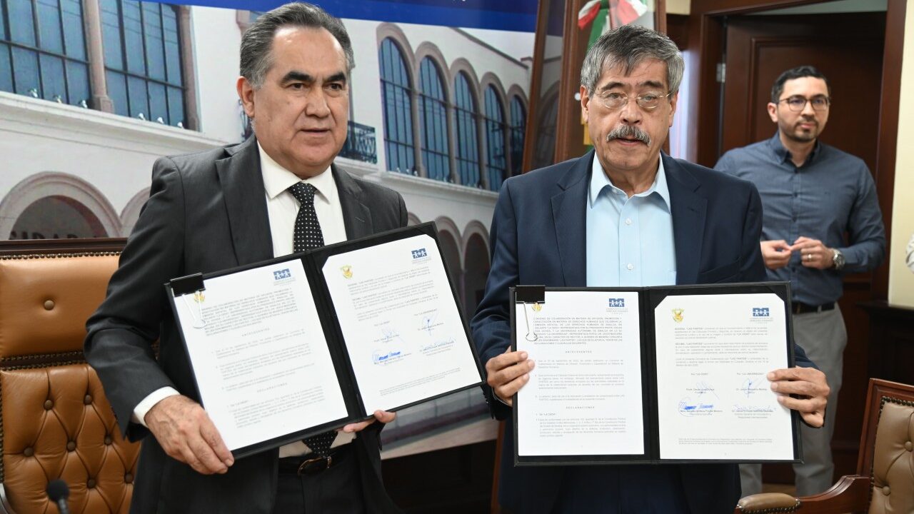 La UAS y la CEDH firman convenio histórico para fortalecer la cultura de paz y las garantías individuales; contemplan la creación de una Maestría en Derechos Humanos