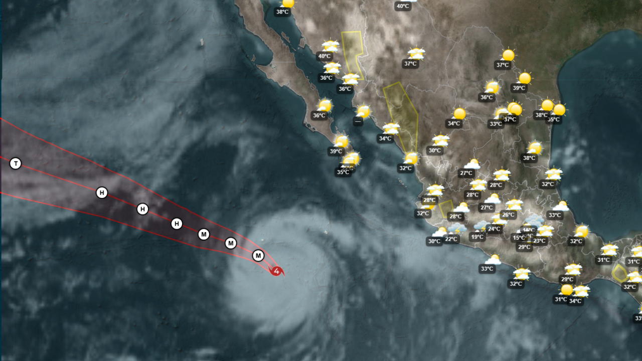 Huracán Genevieve se mantiene como categoría 4 y se aleja de costas mexicanas