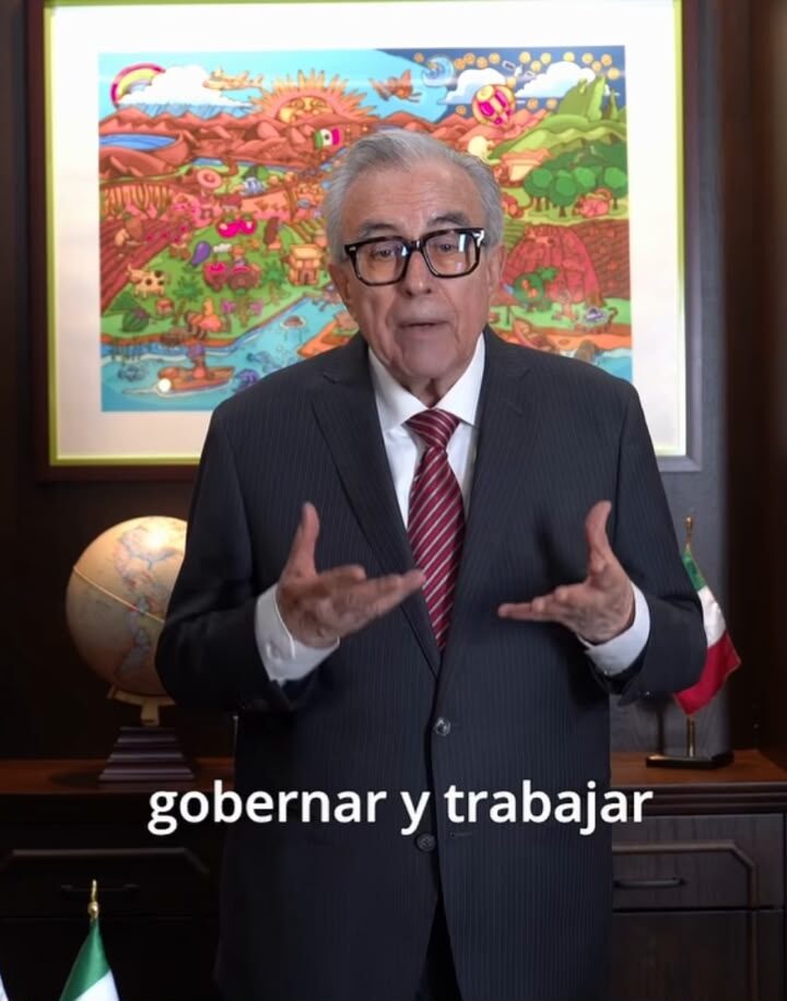 Rocha Moya reaparece en video tras retomar la gubernatura de Sinaloa
