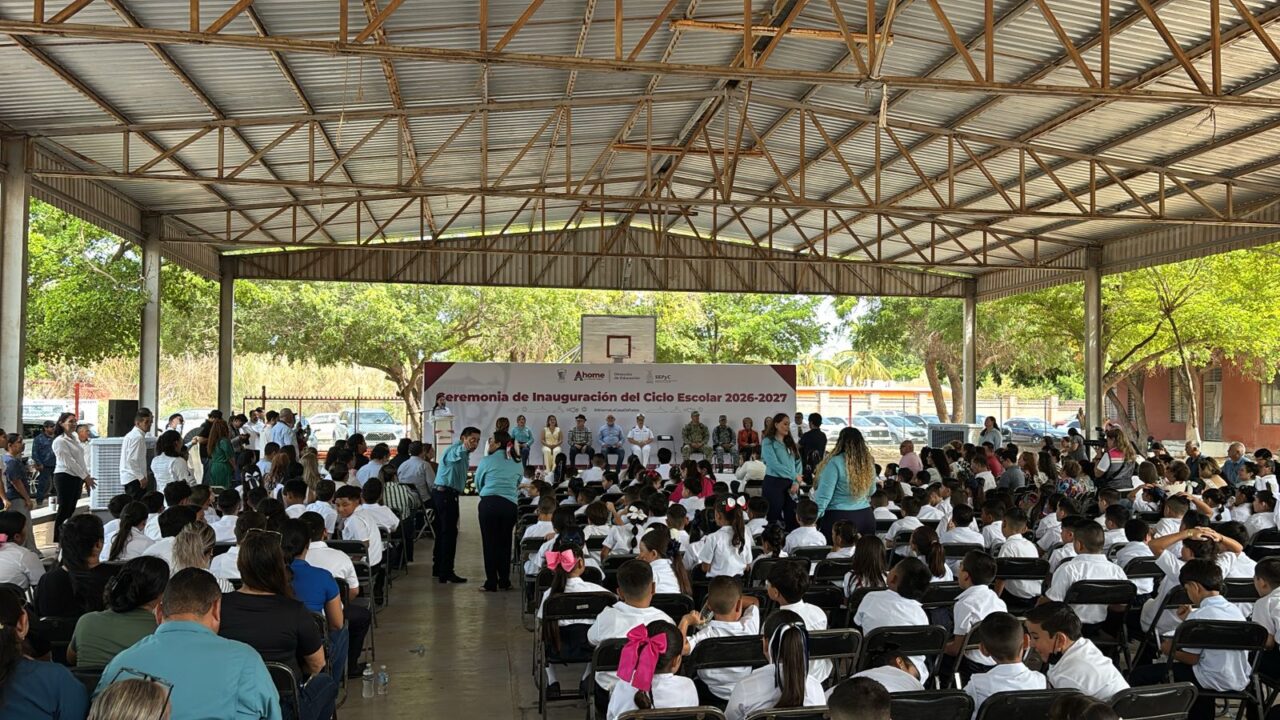 Más de 80 mil estudiantes de nivel básico inician el ciclo escolar 2026-2027 en Ahome.
