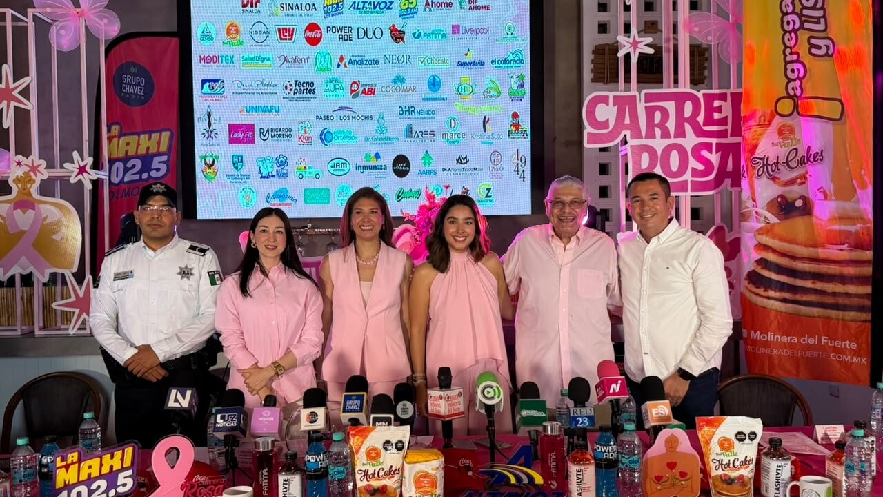 Anuncian la Carrera Rosa 2026 en Los Mochis para promover la prevención contra el cáncer de mama