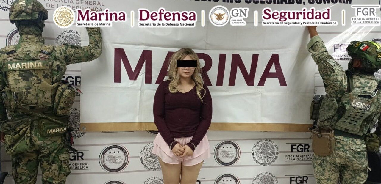 Detienen en Sonora a presunta operadora del Cártel de Sinaloa con 5 mil cartuchos