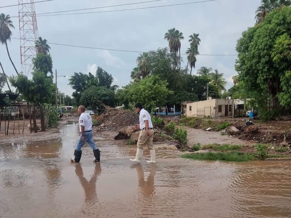 Más de cien familias de Ahome afectadas por las lluvias informan autoridades municipales