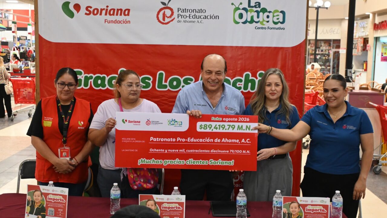 Cierra con éxito campaña de Aportación de Clientes Soriana a favor de La Oruga