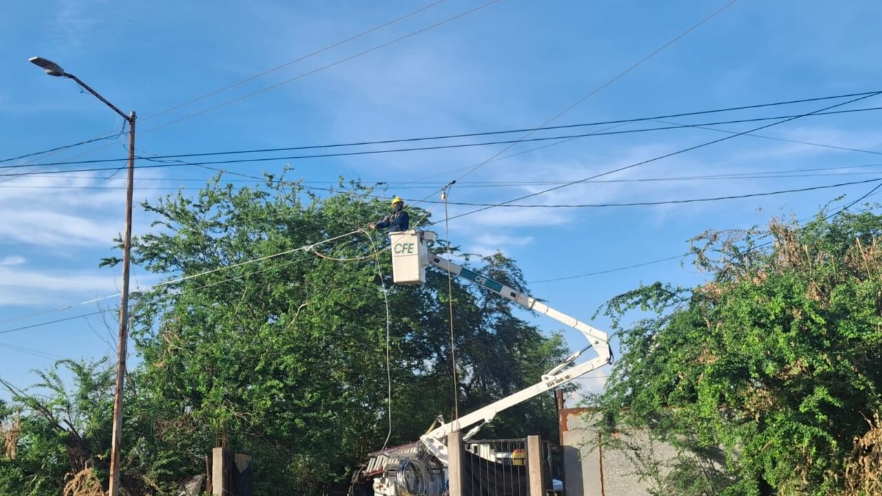 CFE garantiza suministro de energía eléctrica en El Fuerte