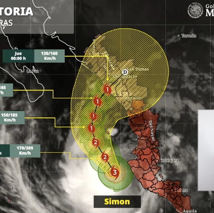 Con Plan Marina y Plan DN-III-E, se apoyará a Sinaloa ante la presencia del huracán “Simón”: Claudia Sheinbaum