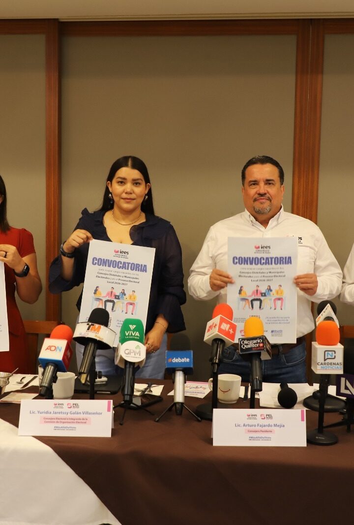 Presenta el IEES convocatoria para integrar Consejos Distritales y Municipales Electorales para el proceso electoral local 2026-2027