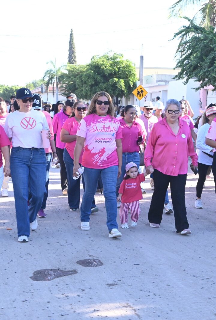 Con marcha pacífica conmemoran el Día de la Lucha contra el Cáncer de Mama en Juan José Ríos